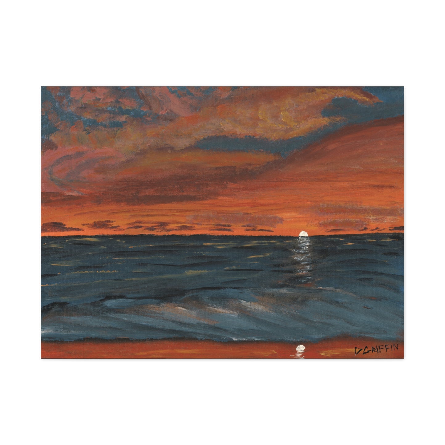 "Hapuna Beach Sunset" - Stretched Canvas Wall Decor