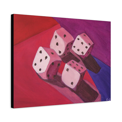 "Facets of Chance" - Stretched Canvas Wall Decor
