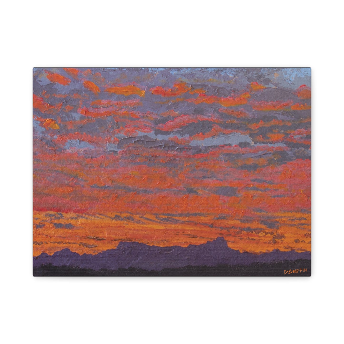 "Sky in Flames" - Stretched Canvas Wall Decor