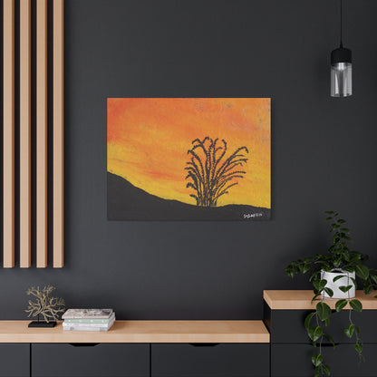 "Lone Ocotillo" - Stretched Canvas Wall Decor