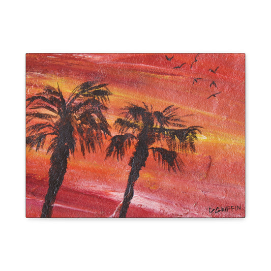 "Tropical Glow"- Stretched Matte Wall Decor