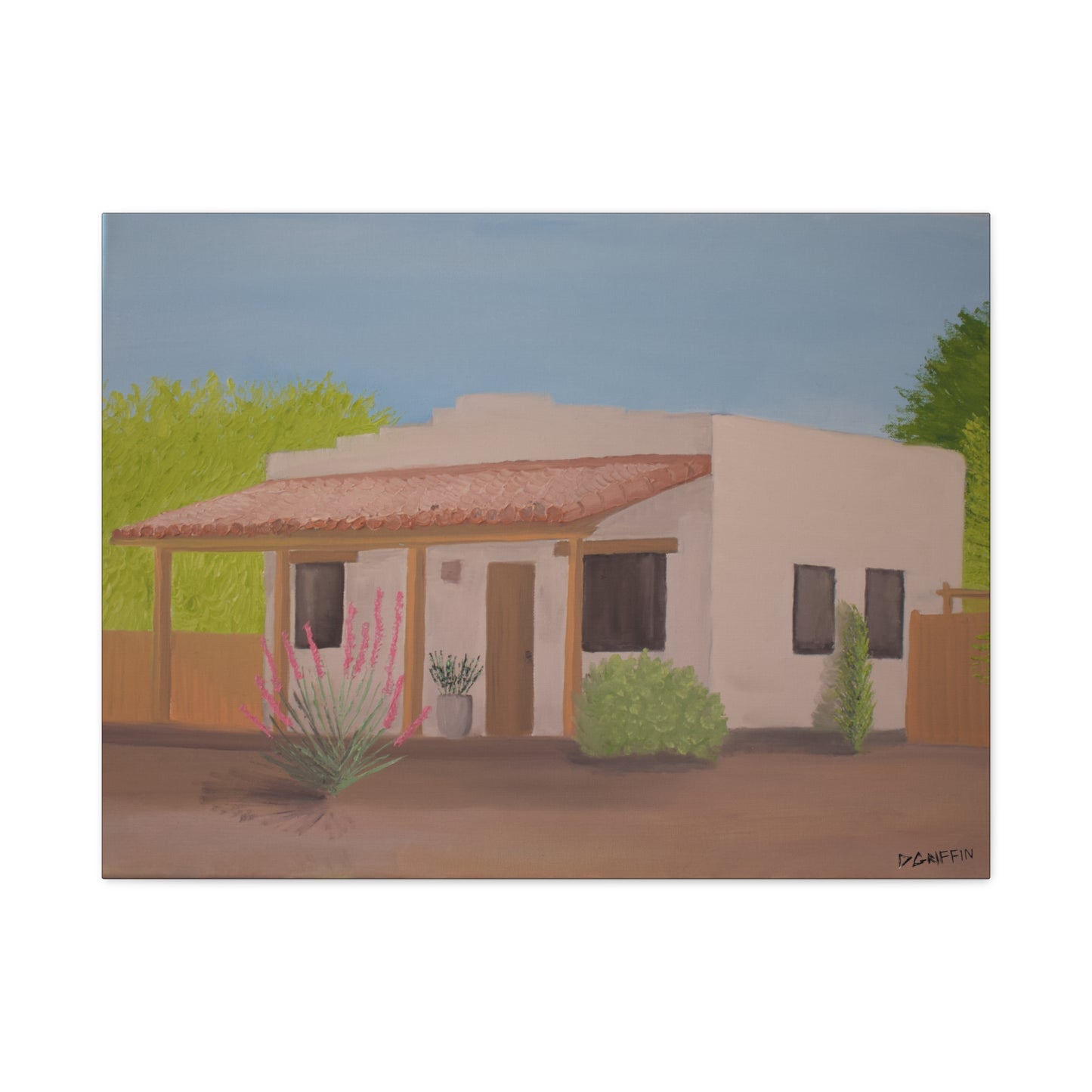 "Casita in the Sun" - Stretched Canvas Wall Decor