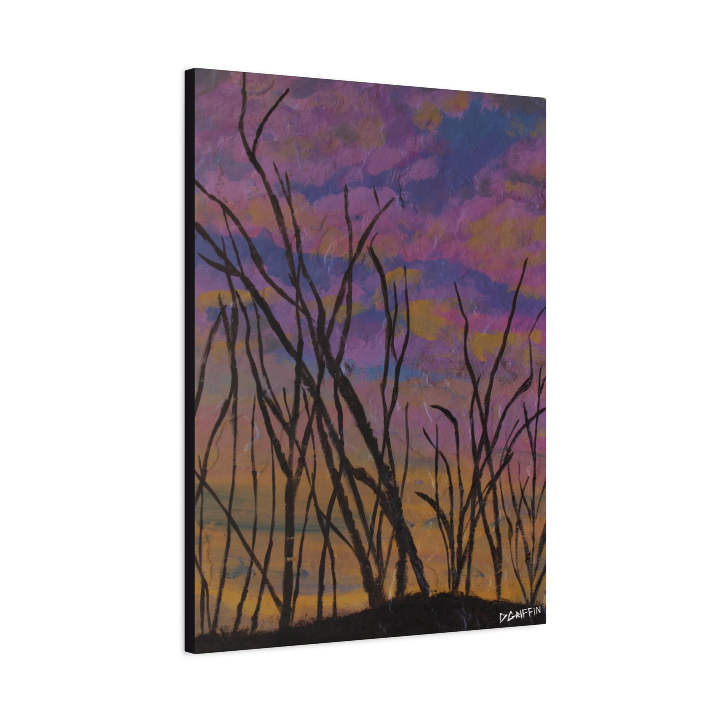 "Sky of Dead Branches" - Stretched Canvas Wall Decor