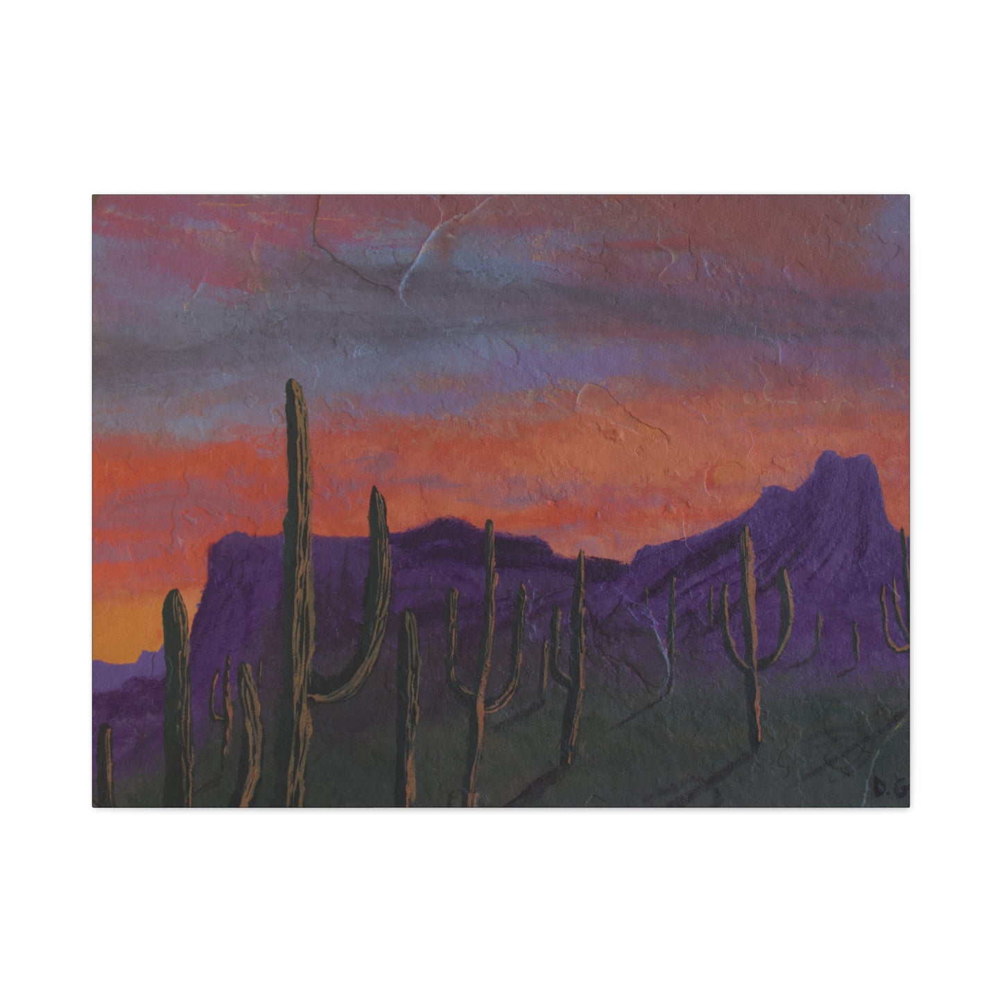 "Violet Peaks" - Stretched Matte Wall Decor