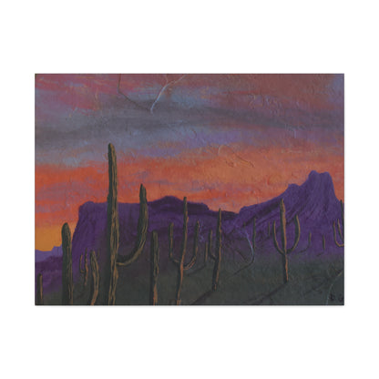 "Violet Peaks" - Stretched Matte Wall Decor