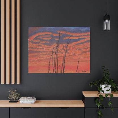 "Great Fire in the Sky" - Stretched Canvas Wall Decor