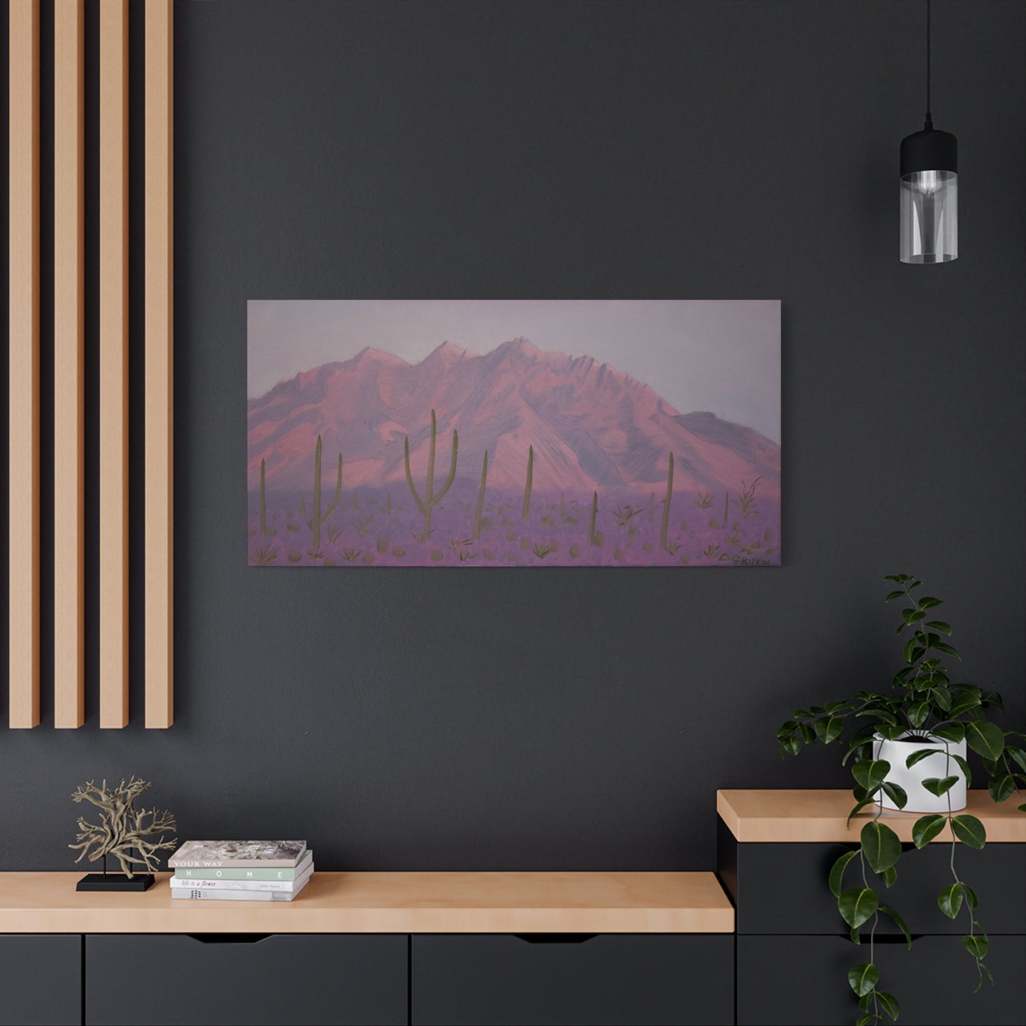 "Montañas de lavanda" - Stretched Canvas Wall Decor