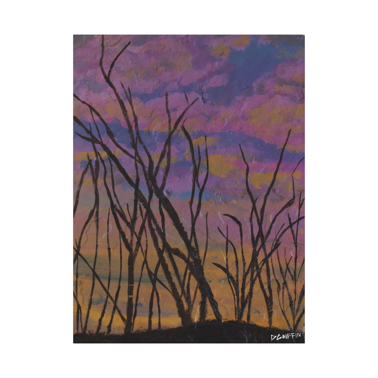 "Sky of Dead Branches" - Stretched Canvas Wall Decor