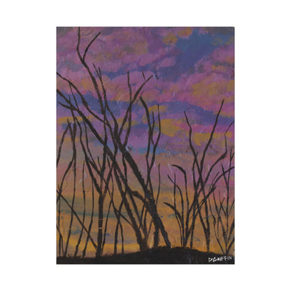 "Sky of Dead Branches" - Stretched Canvas Wall Decor