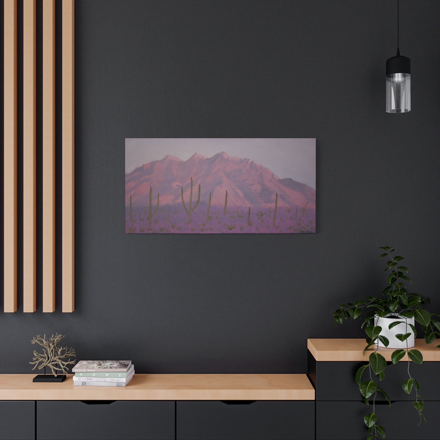 "Montañas de lavanda" - Stretched Canvas Wall Decor