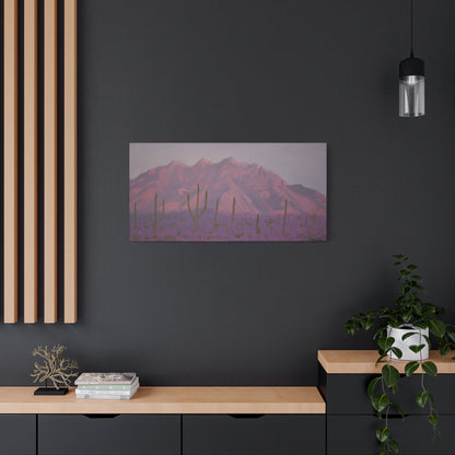 "Montañas de lavanda" - Stretched Canvas Wall Decor