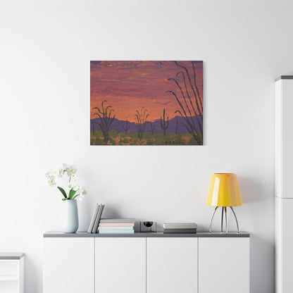 "The Desert's Deep Hour" - Stretched Canvas Wall Decor