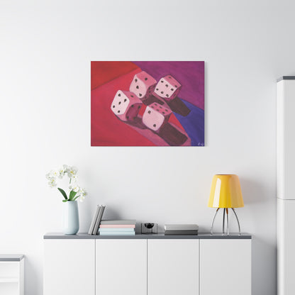 "Facets of Chance" - Stretched Canvas Wall Decor
