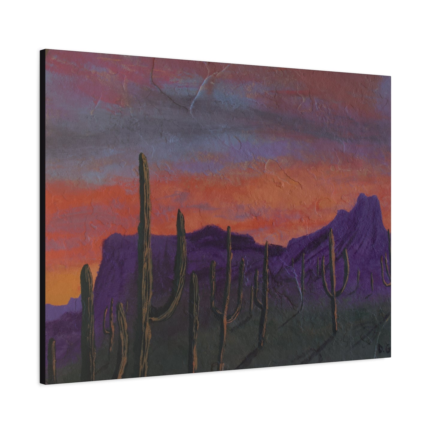"Violet Peaks" - Stretched Matte Wall Decor