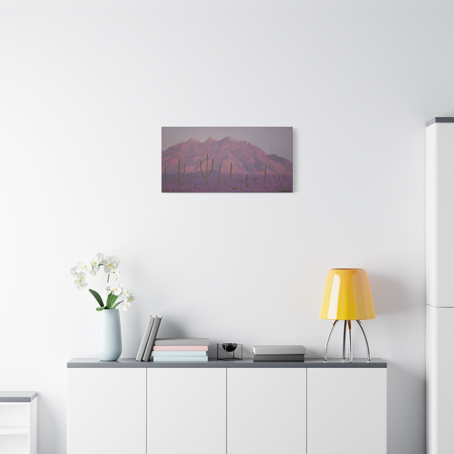 "Montañas de lavanda" - Stretched Canvas Wall Decor