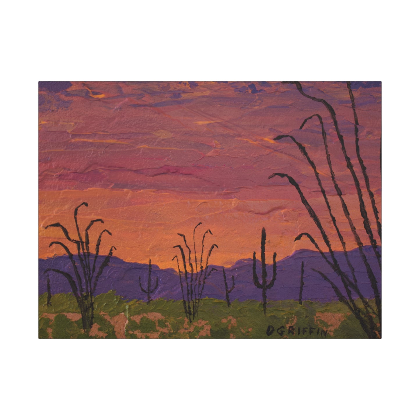 "The Desert's Deep Hour" - Stretched Canvas Wall Decor