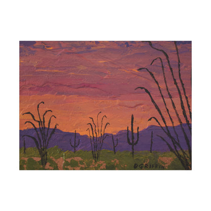 "The Desert's Deep Hour" - Stretched Canvas Wall Decor