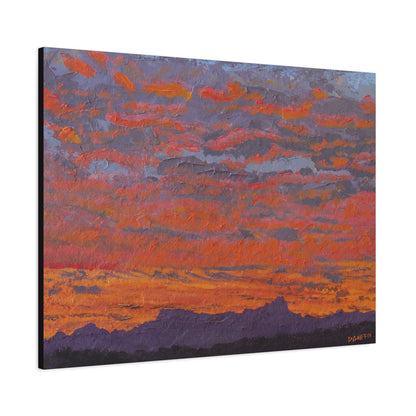 "Sky in Flames" - Stretched Canvas Wall Decor