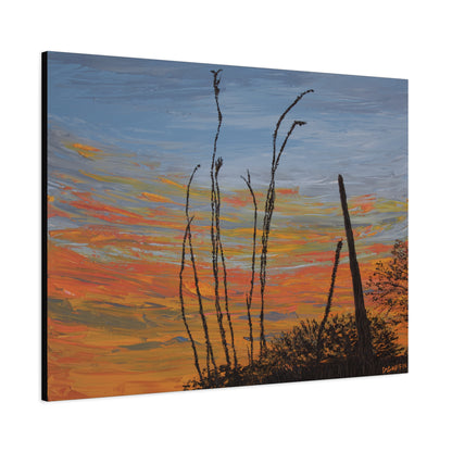 "Sonoran Ember" - Stretched Canvas Wall Decor