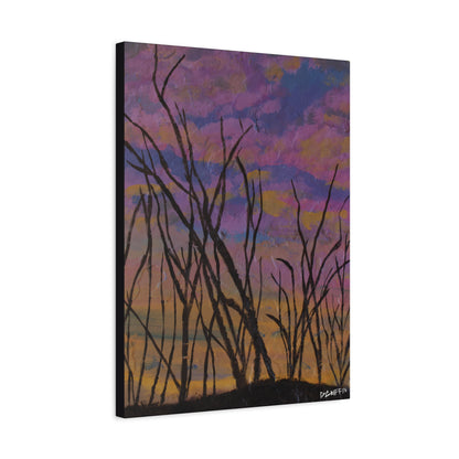"Sky of Dead Branches" - Stretched Canvas Wall Decor