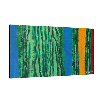 "Saguaro Stripes" - Stretched Canvas Wall Decor