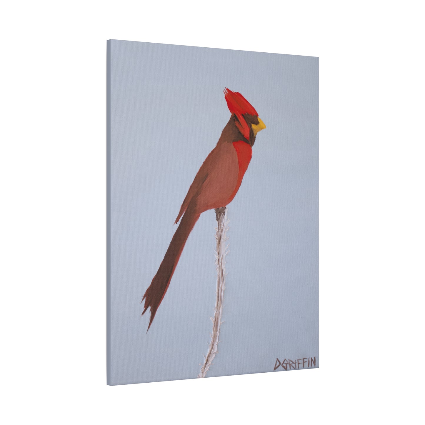 "Crimson Vigil" - Stretched Canvas Wall Decor