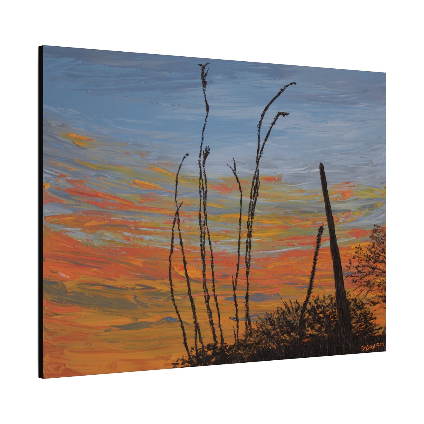 "Sonoran Ember" - Stretched Canvas Wall Decor