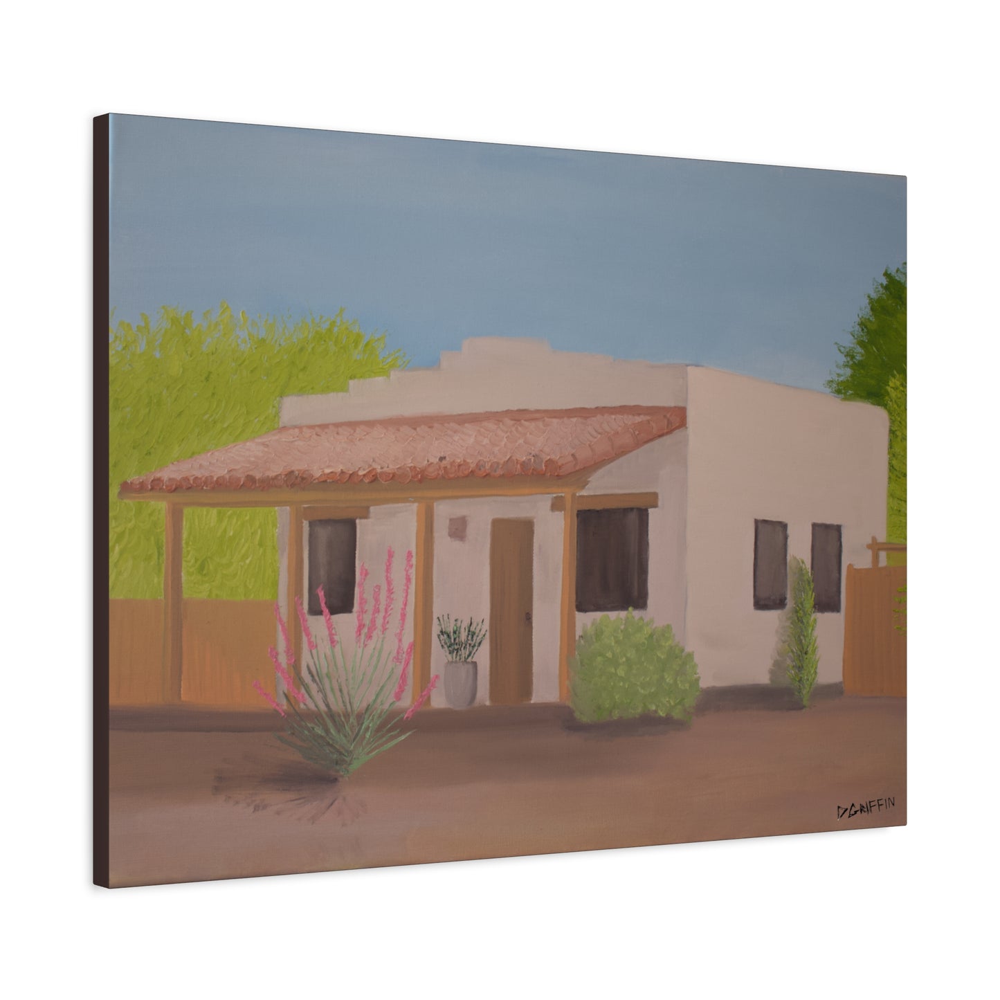 "Casita in the Sun" - Stretched Canvas Wall Decor