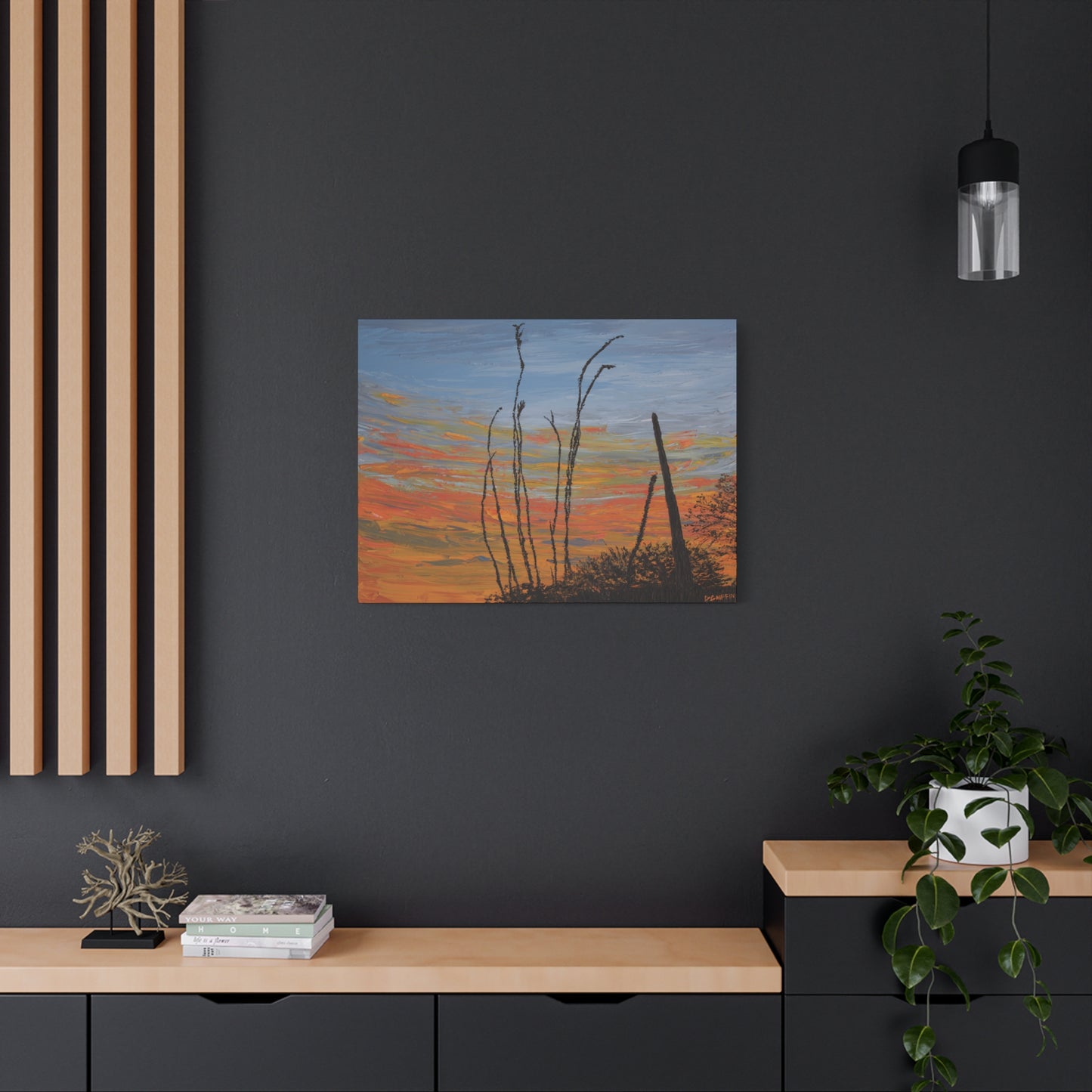 "Sonoran Ember" - Stretched Canvas Wall Decor