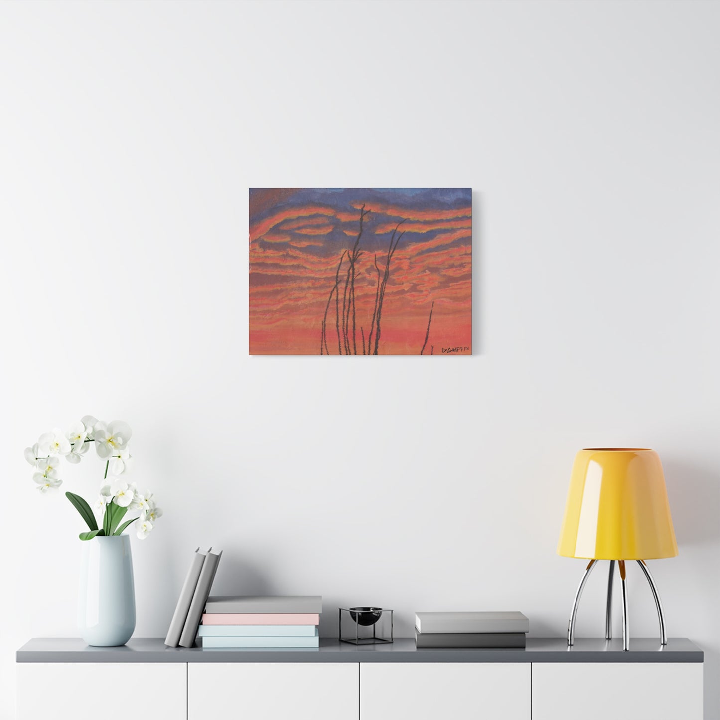 "Great Fire in the Sky" - Stretched Canvas Wall Decor