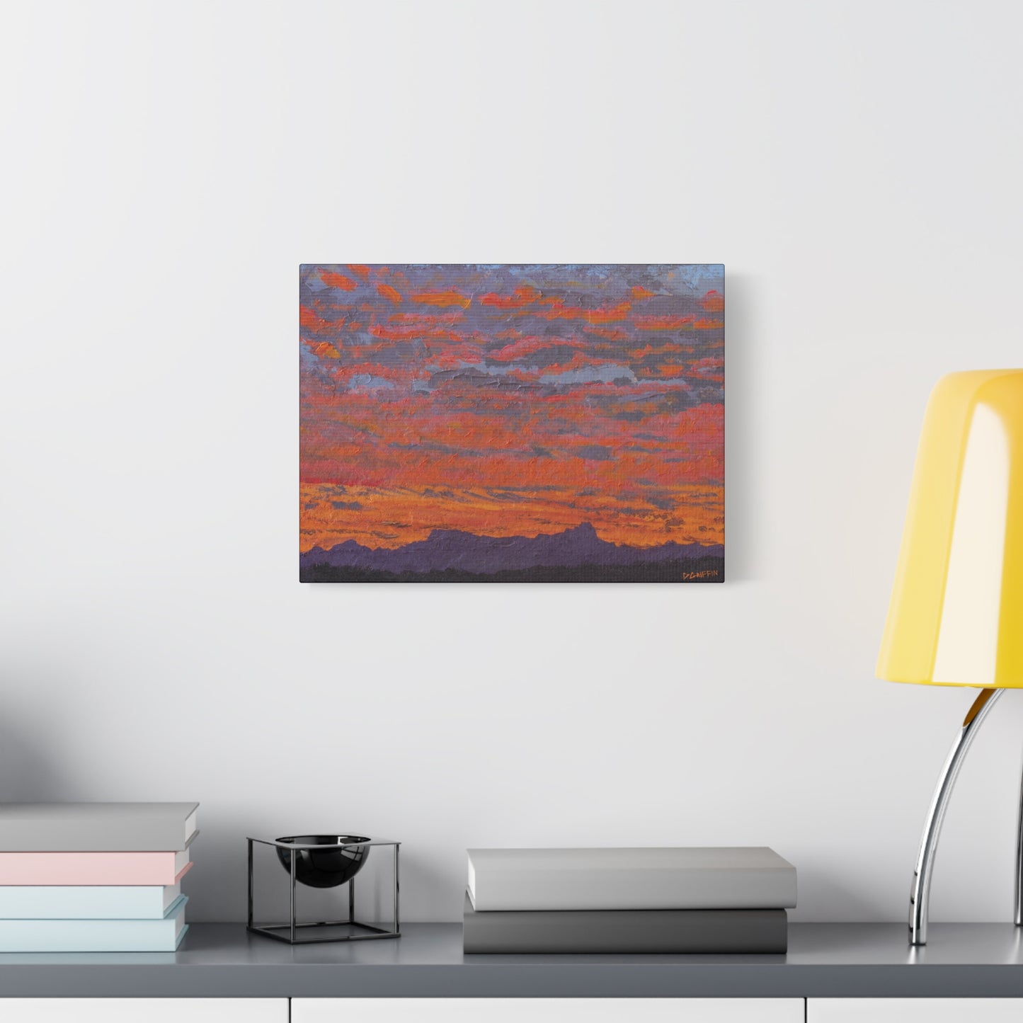 "Sky in Flames" - Stretched Canvas Wall Decor