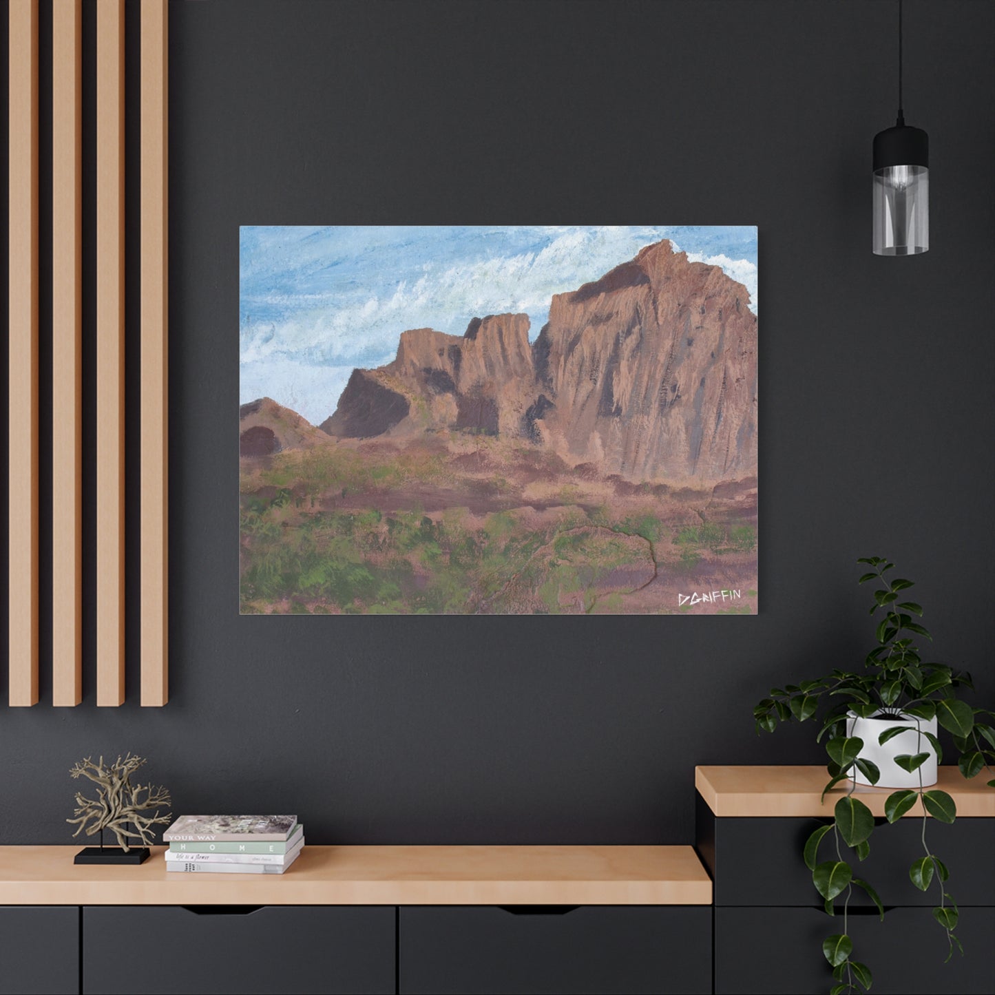 "Montañas de Marana" - Stretched Canvas Wall Decor