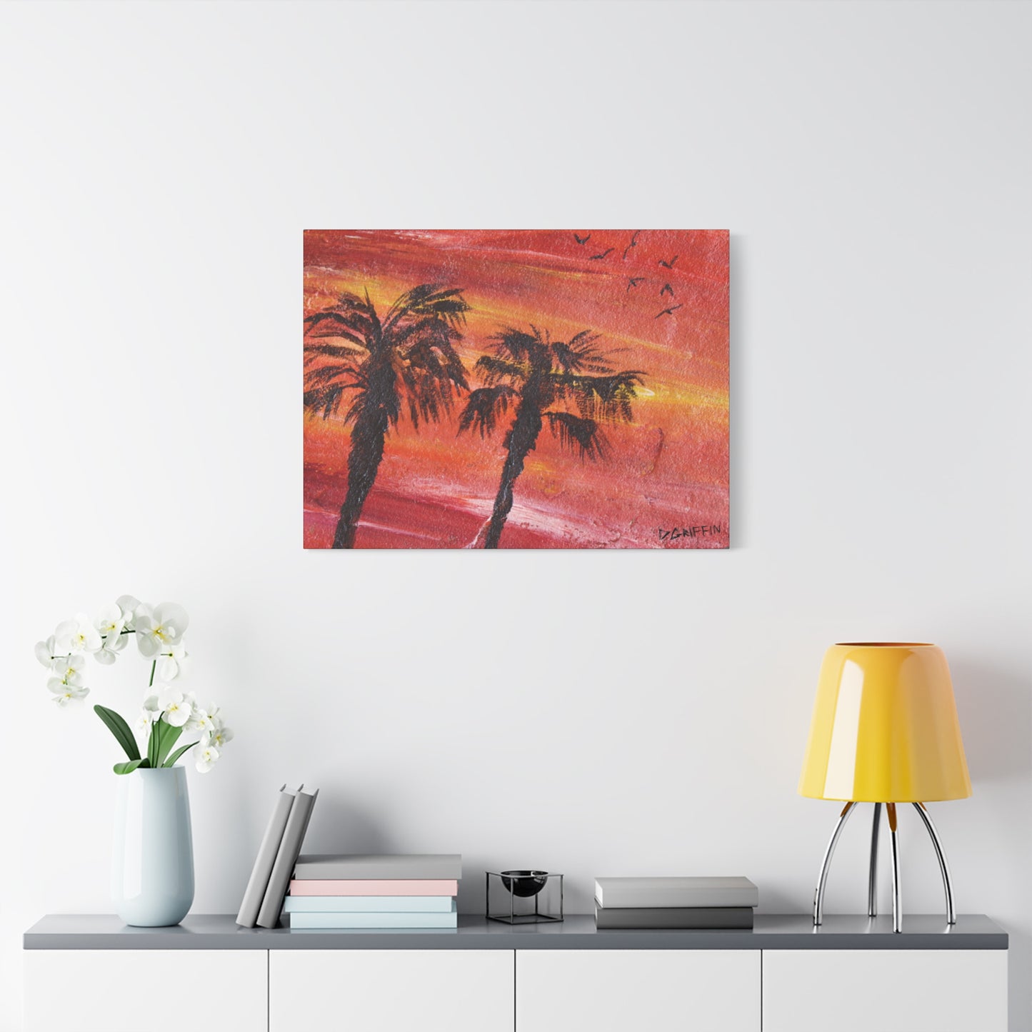 "Tropical Glow"- Stretched Matte Wall Decor