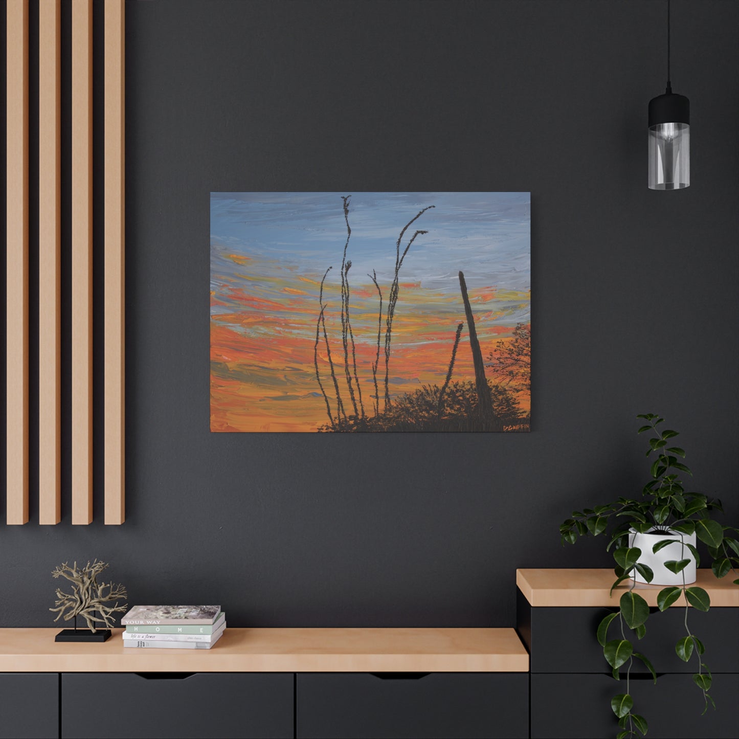 "Sonoran Ember" - Stretched Canvas Wall Decor