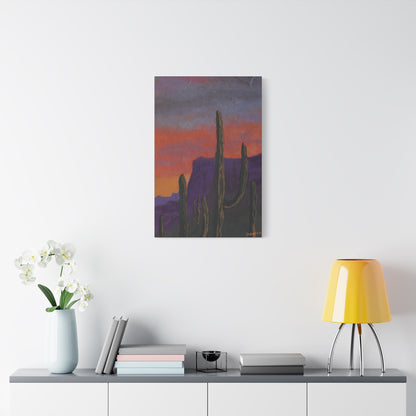 "Violet Peaks" - Stretched Matte Wall Decor