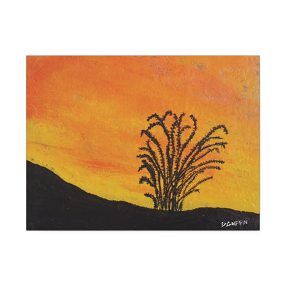 "Lone Ocotillo" - Stretched Canvas Wall Decor