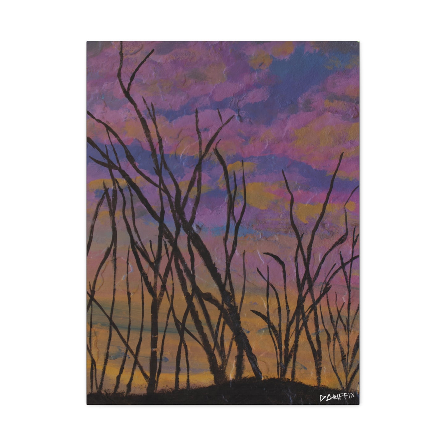 "Sky of Dead Branches" - Stretched Canvas Wall Decor