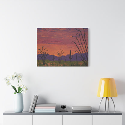 "The Desert's Deep Hour" - Stretched Canvas Wall Decor