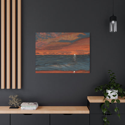 "Hapuna Beach Sunset" - Stretched Canvas Wall Decor