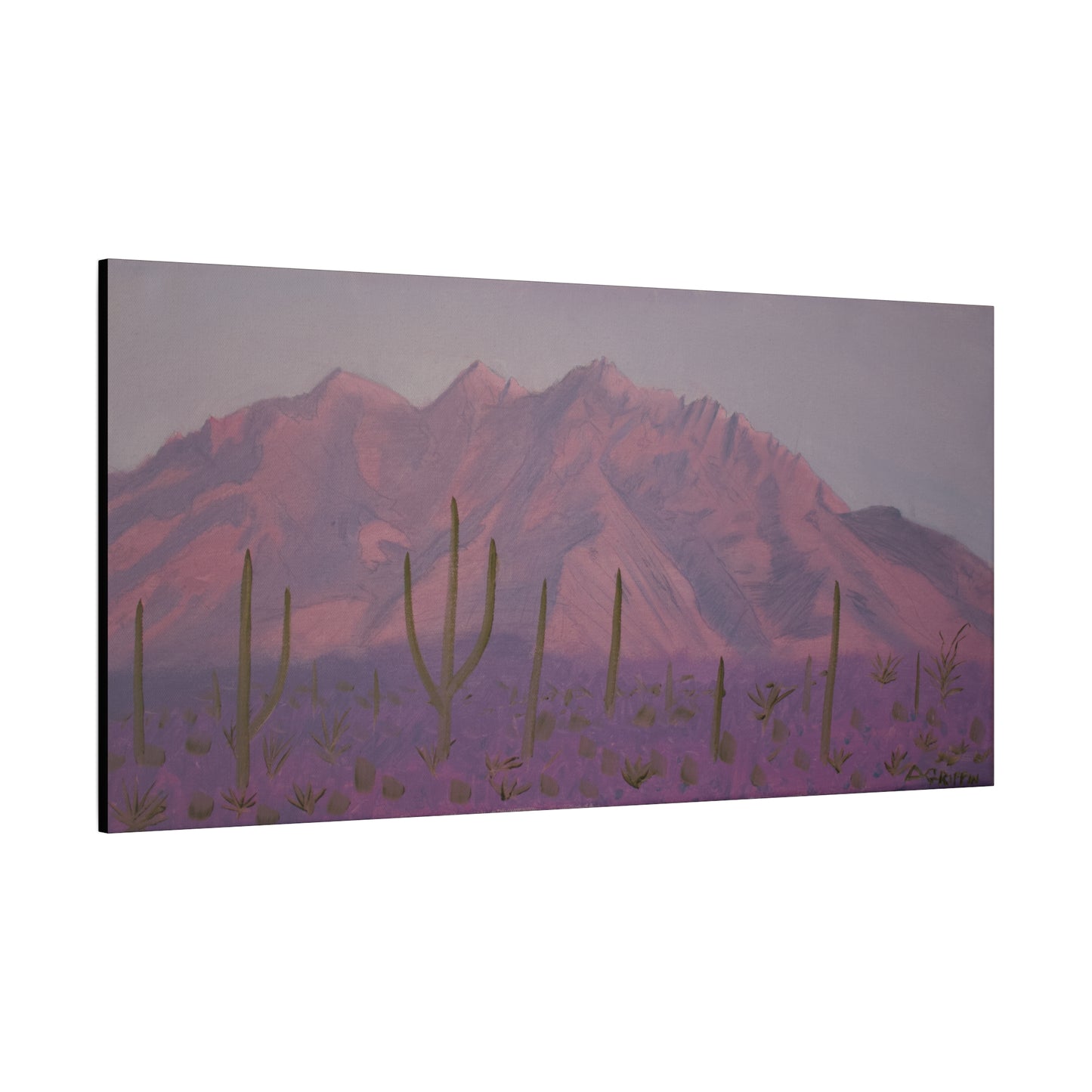 "Montañas de lavanda" - Stretched Canvas Wall Decor