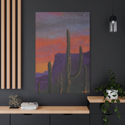 "Violet Peaks" - Stretched Matte Wall Decor