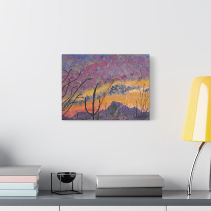 "Monsoon sunset" - Stretched Canvas Wall Decor