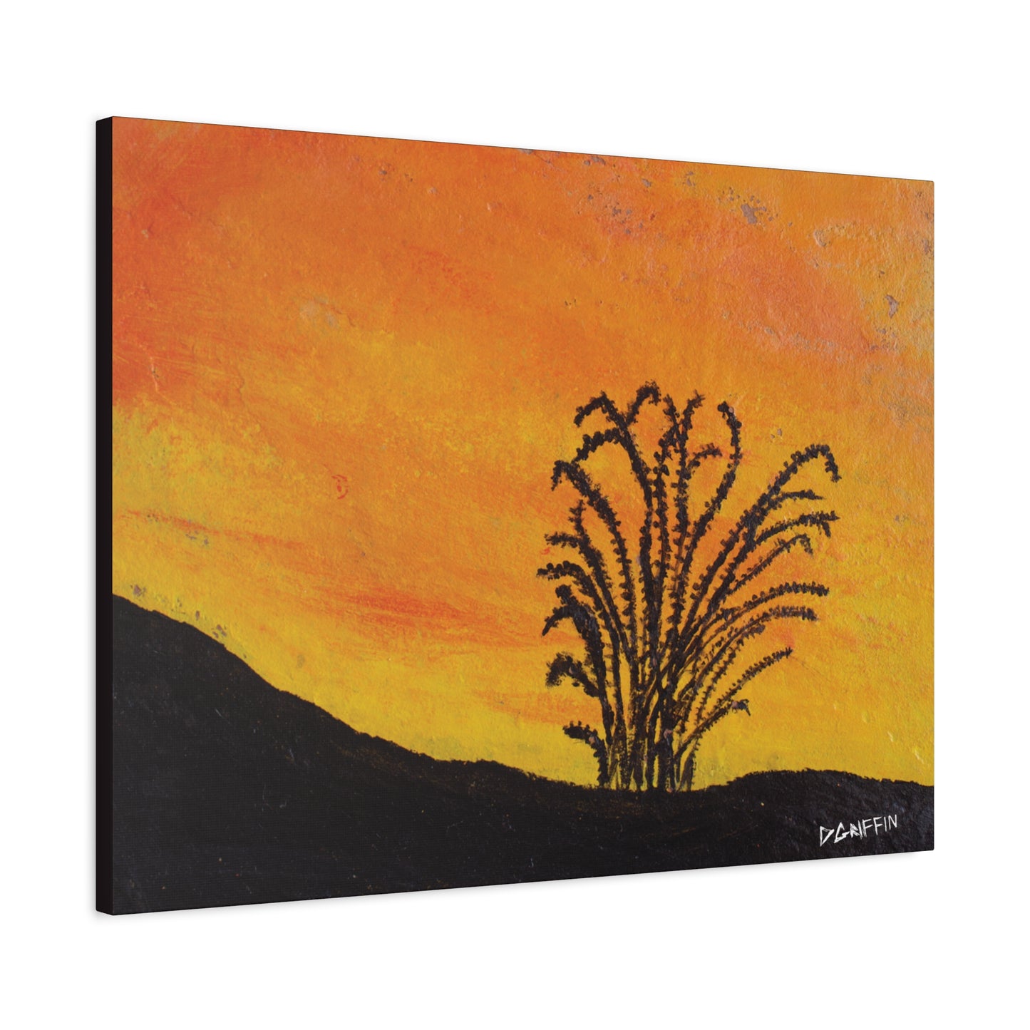 "Lone Ocotillo" - Stretched Canvas Wall Decor