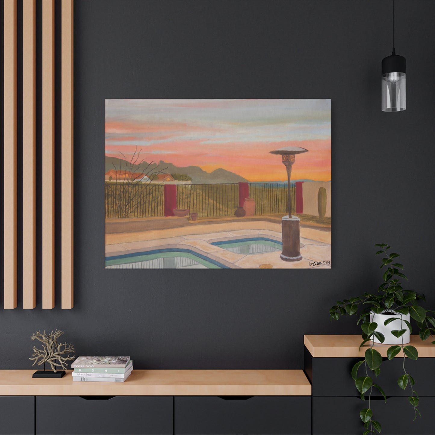 "Horse Run Dr" - Stretched Canvas Wall Decor