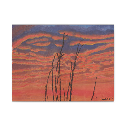 "Great Fire in the Sky" - Stretched Canvas Wall Decor