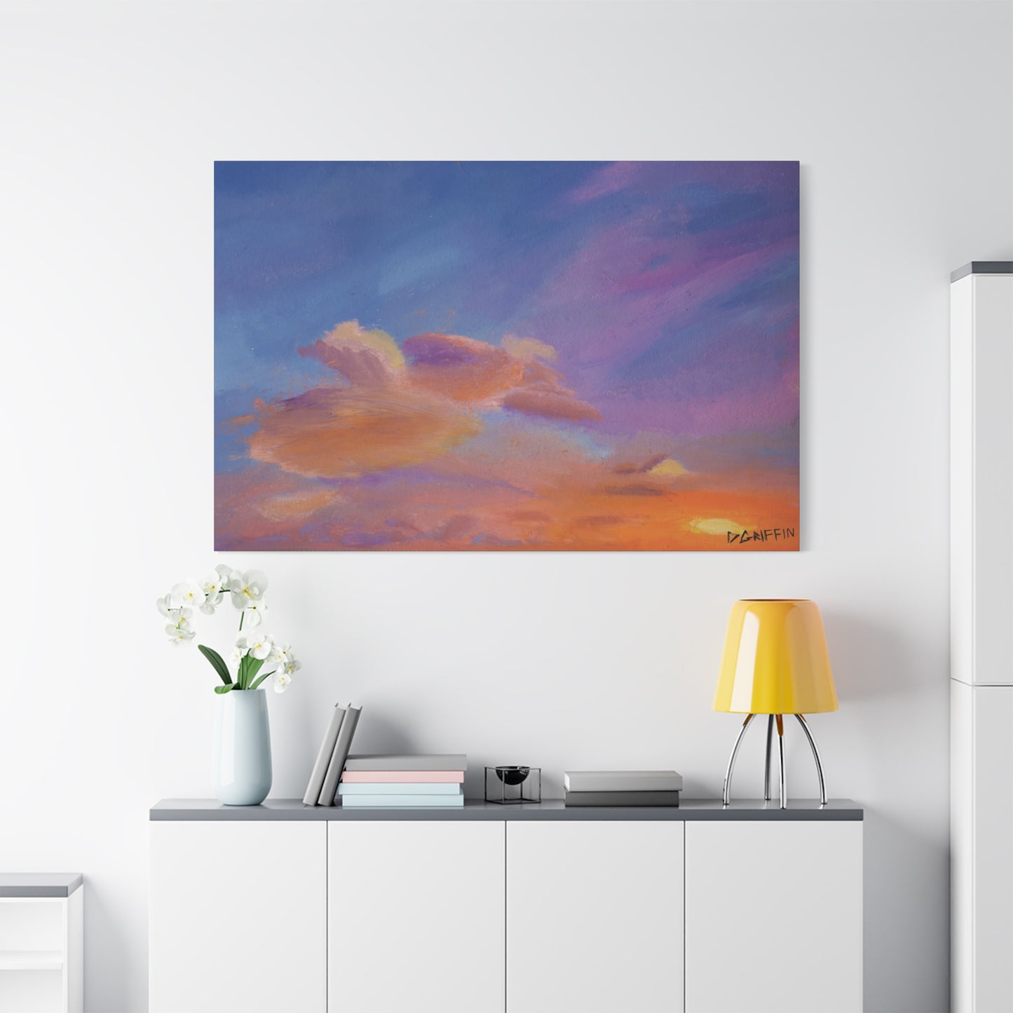 "Flight in the Clouds" - Stretched Canvas Wall Decor