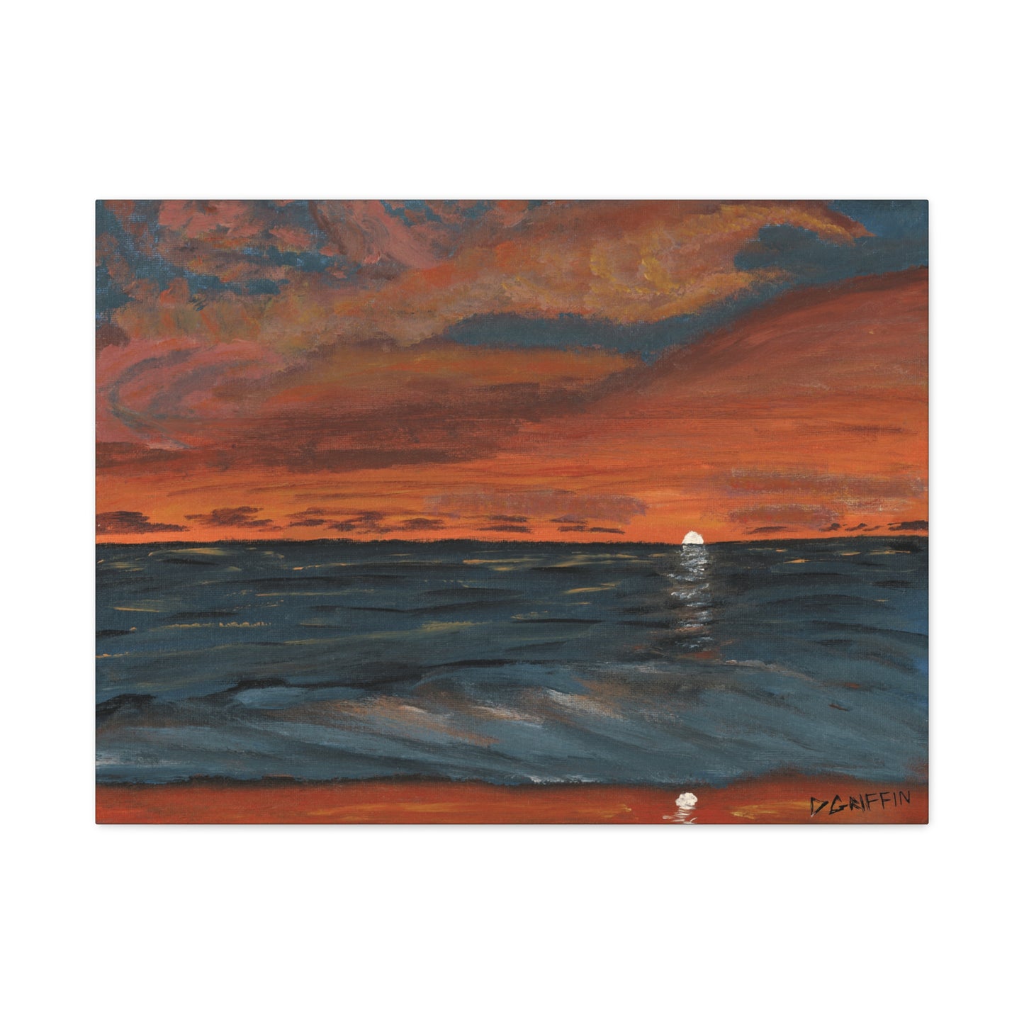 "Hapuna Beach Sunset" - Stretched Canvas Wall Decor