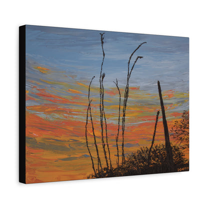"Sonoran Ember" - Stretched Canvas Wall Decor