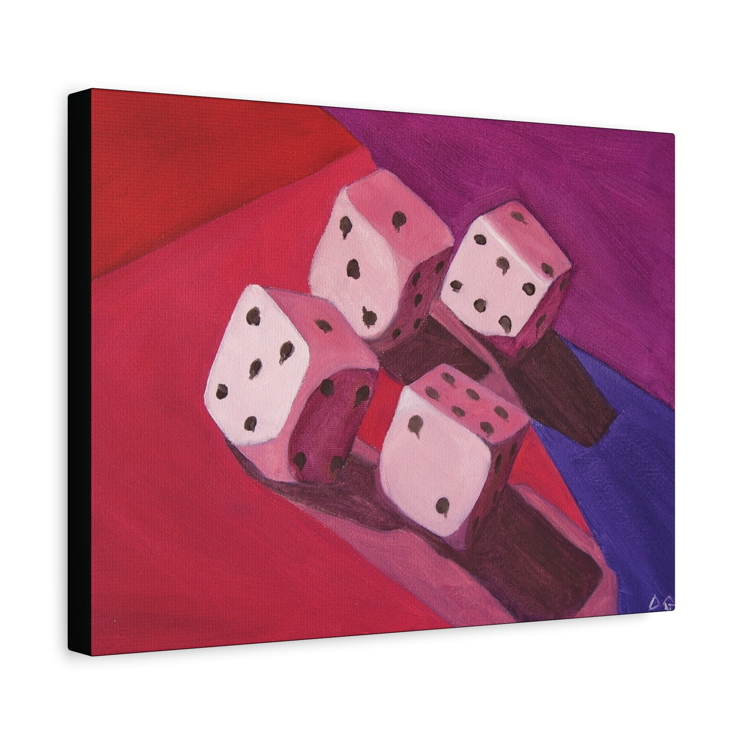 "Facets of Chance" - Stretched Canvas Wall Decor