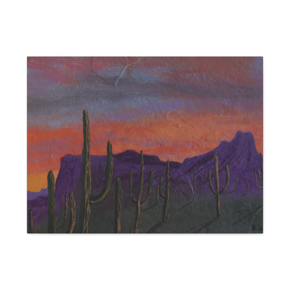 "Violet Peaks" - Stretched Matte Wall Decor